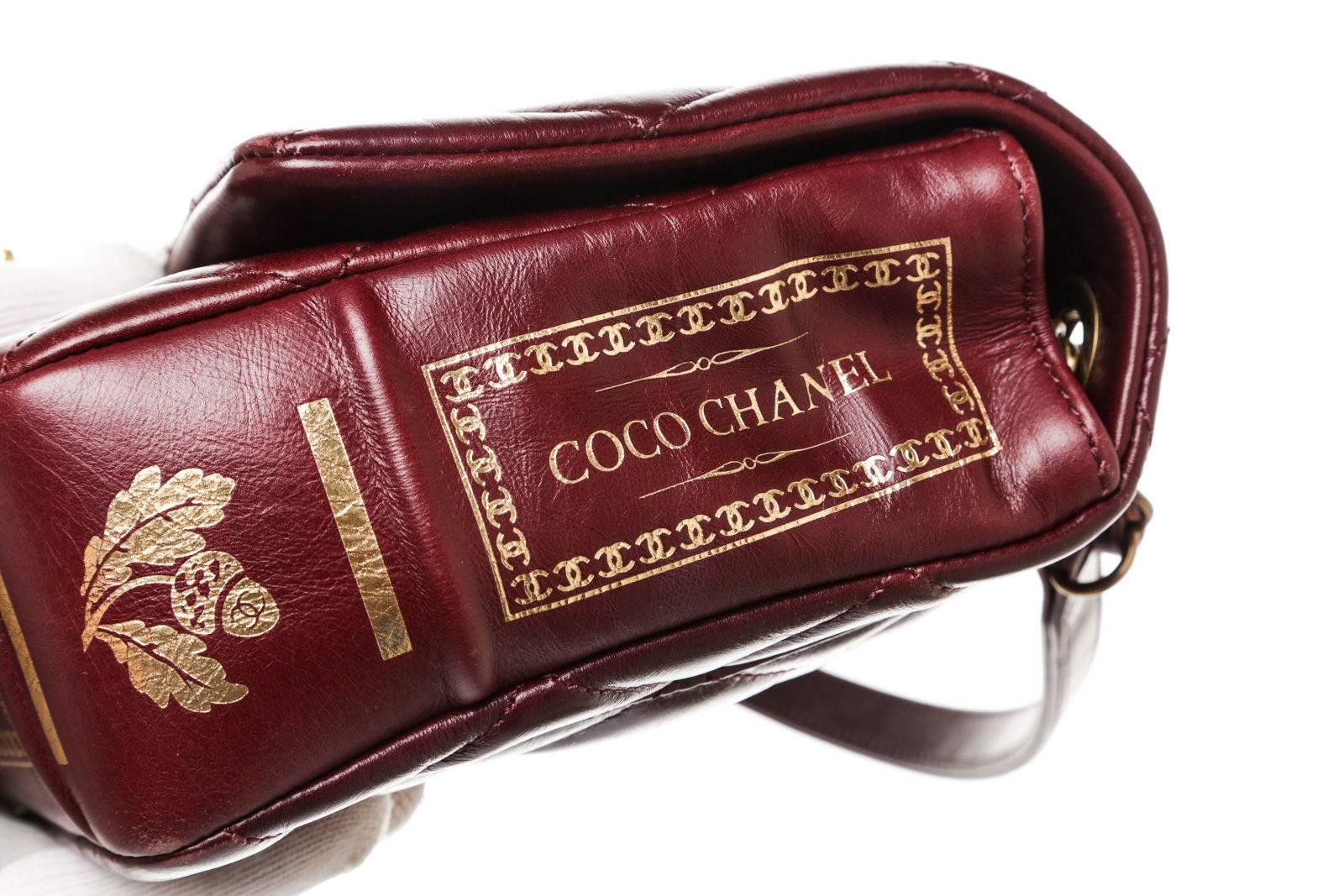 Chanel Burgundy Leather Paris-Salzburg Collection Classic Flap Handbag For Sale 1