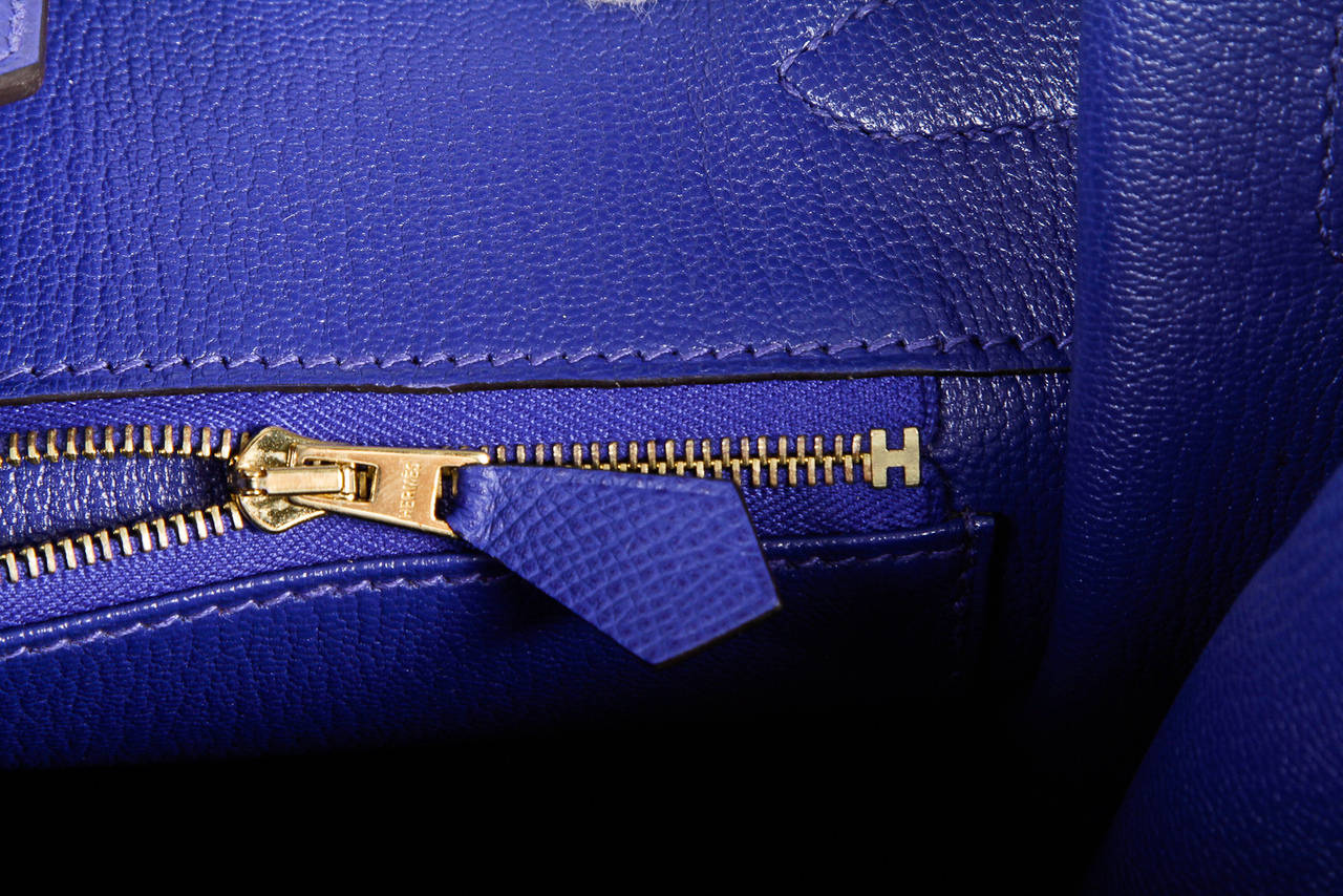 Hermes Birkin Bleu Electrique Blue Electric 35cm Epsom Leather ...