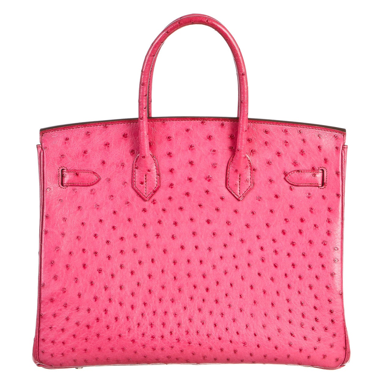 Hermes Fuschia (Pink) Ostrich Birkin 35cm Handbag SHW 1