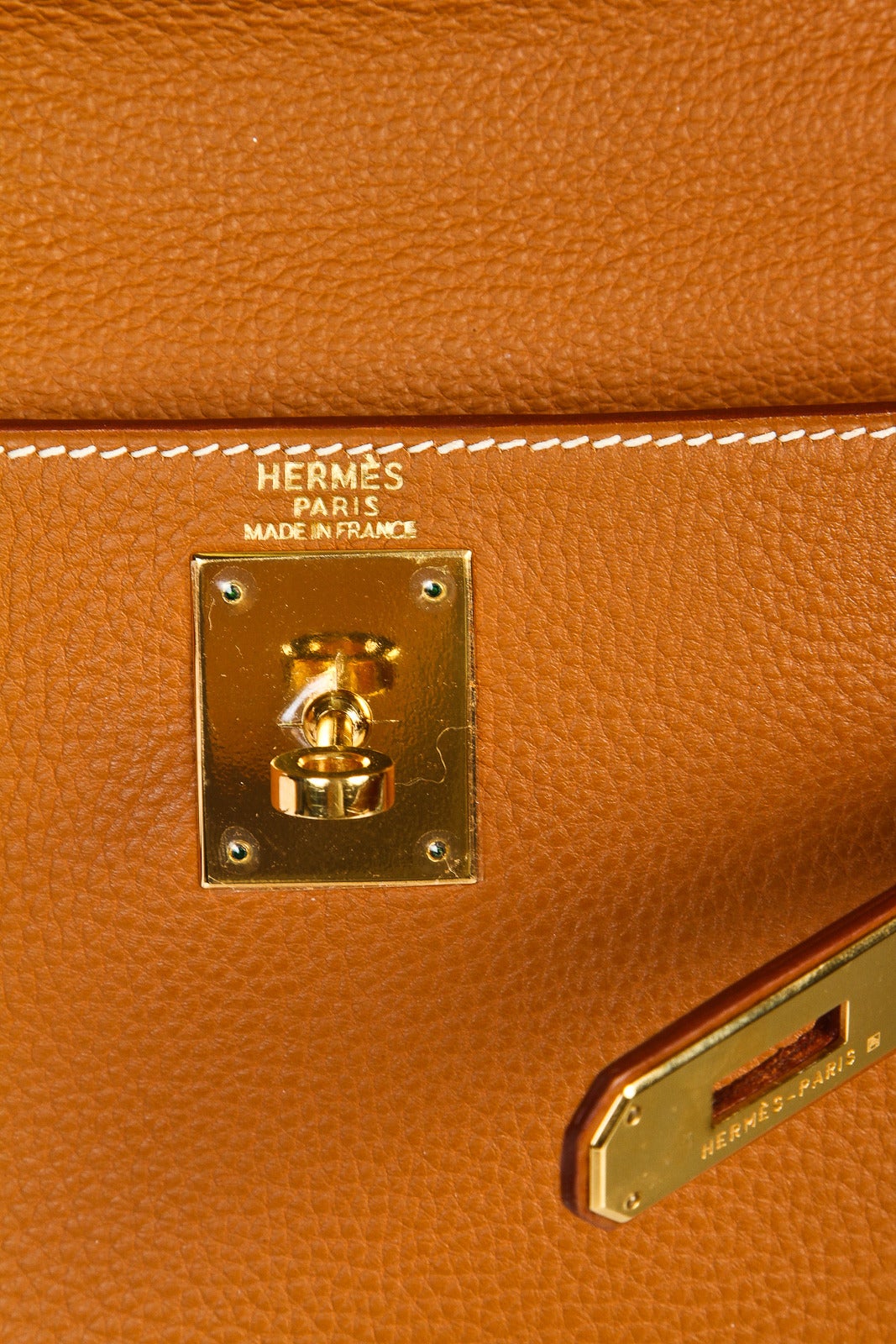 hermes gold leather handbag kelly  