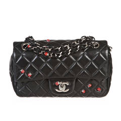 Chanel Black Quilted Lambskin Limited Edition Ladybug Handbag