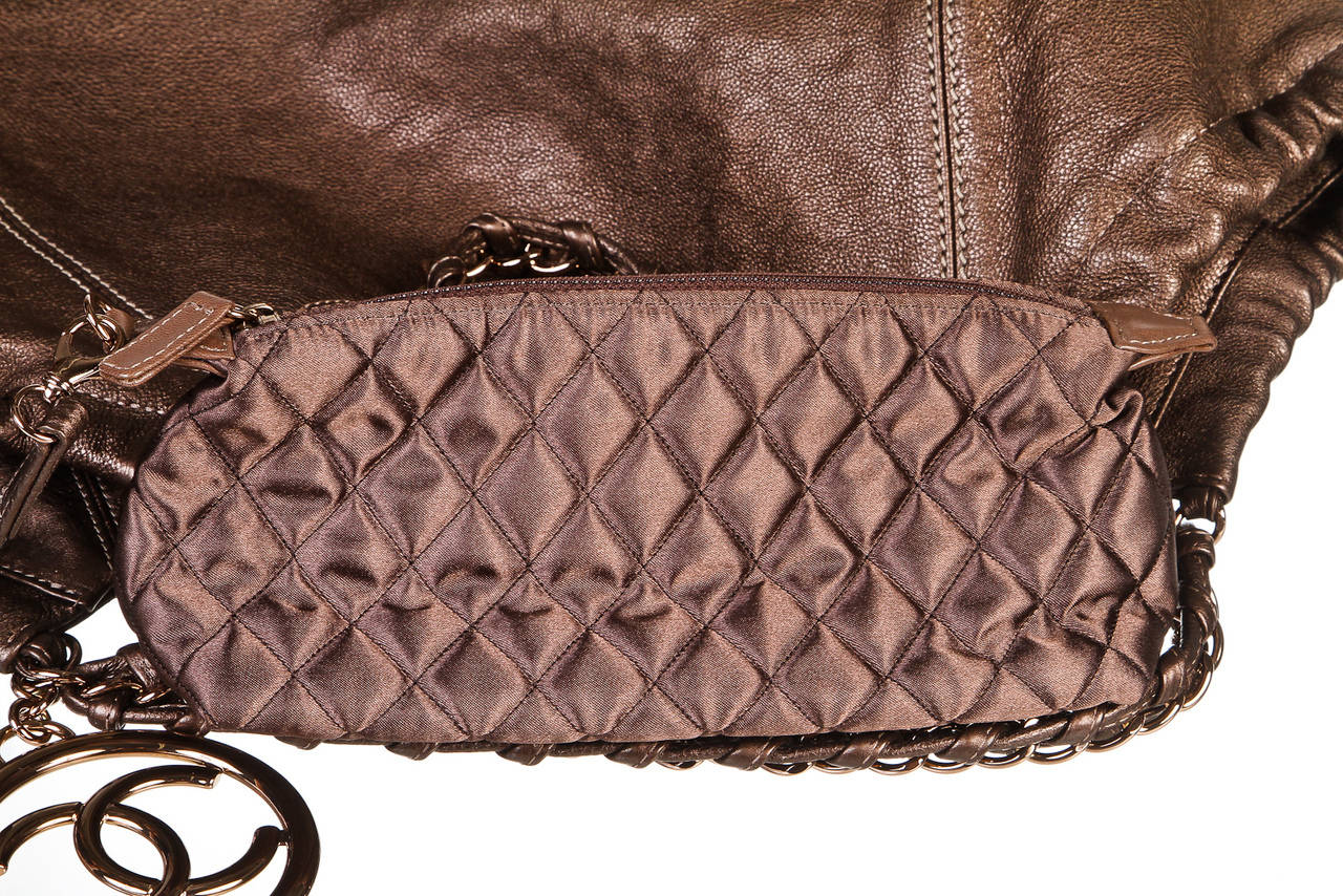 Chanel Bronze Quilted Calfskin Baby Coco Cabas Handbag 2