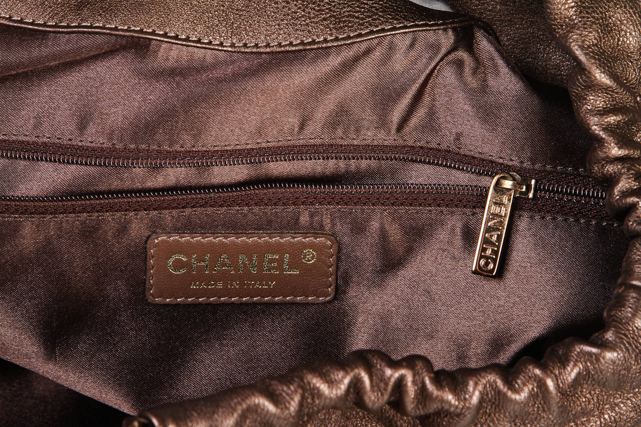 Chanel Bronze Quilted Calfskin Baby Coco Cabas Handbag 3