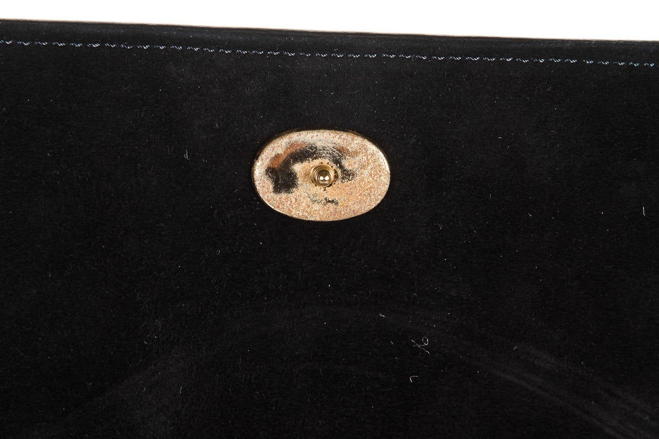 Women's Chanel Black Suede CC Mini Shoulder Handbag For Sale