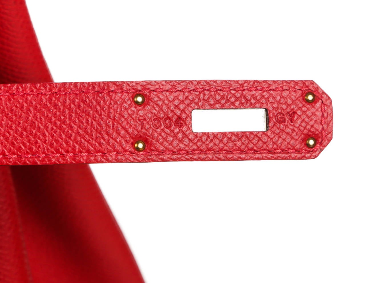 Hermes Red Epsom Leather 35cm Birkin Handbag GHW 2