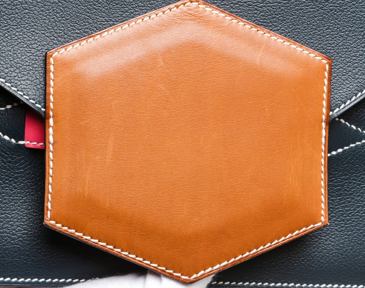 Hermes Tricolor Swift Leather Flap Faco Clutch Handbag 3