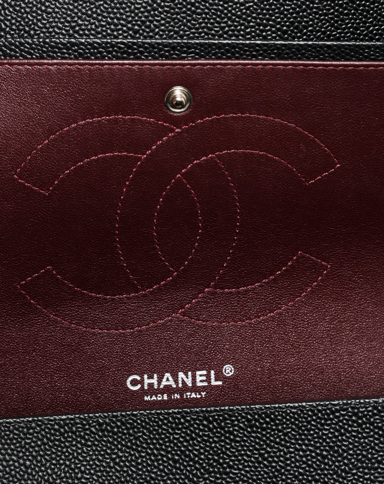 Chanel Black Caviar Double Flap Jumbo Classic 2.55 Handbag SHW 5