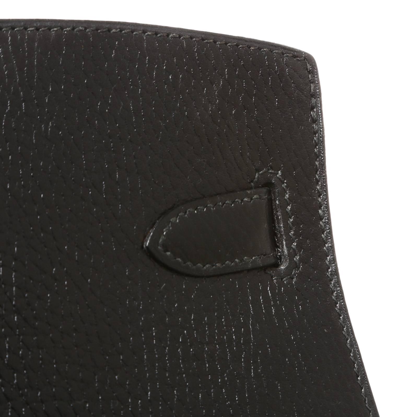 Women's Hermes Black Togo Leather So Kelly Shoulder Handbag For Sale