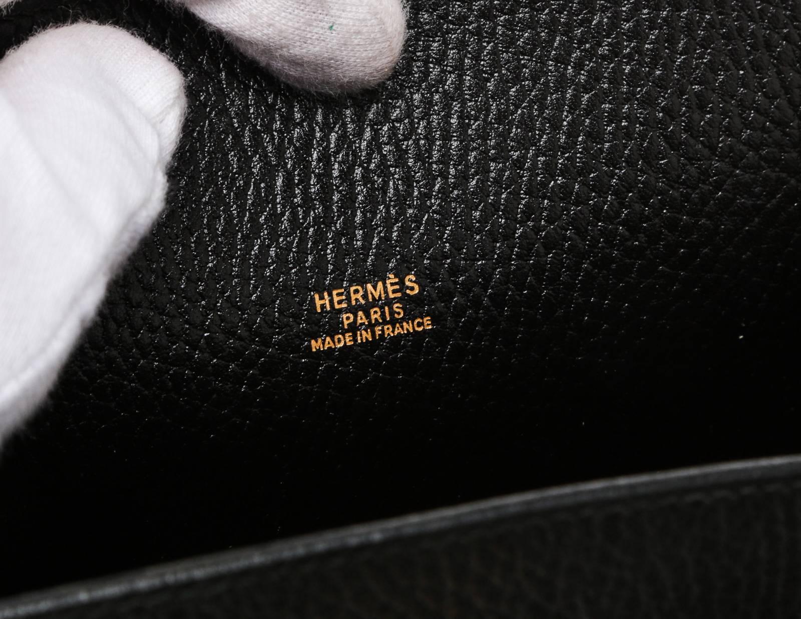 Hermes Black Togo Leather So Kelly Shoulder Handbag For Sale 3