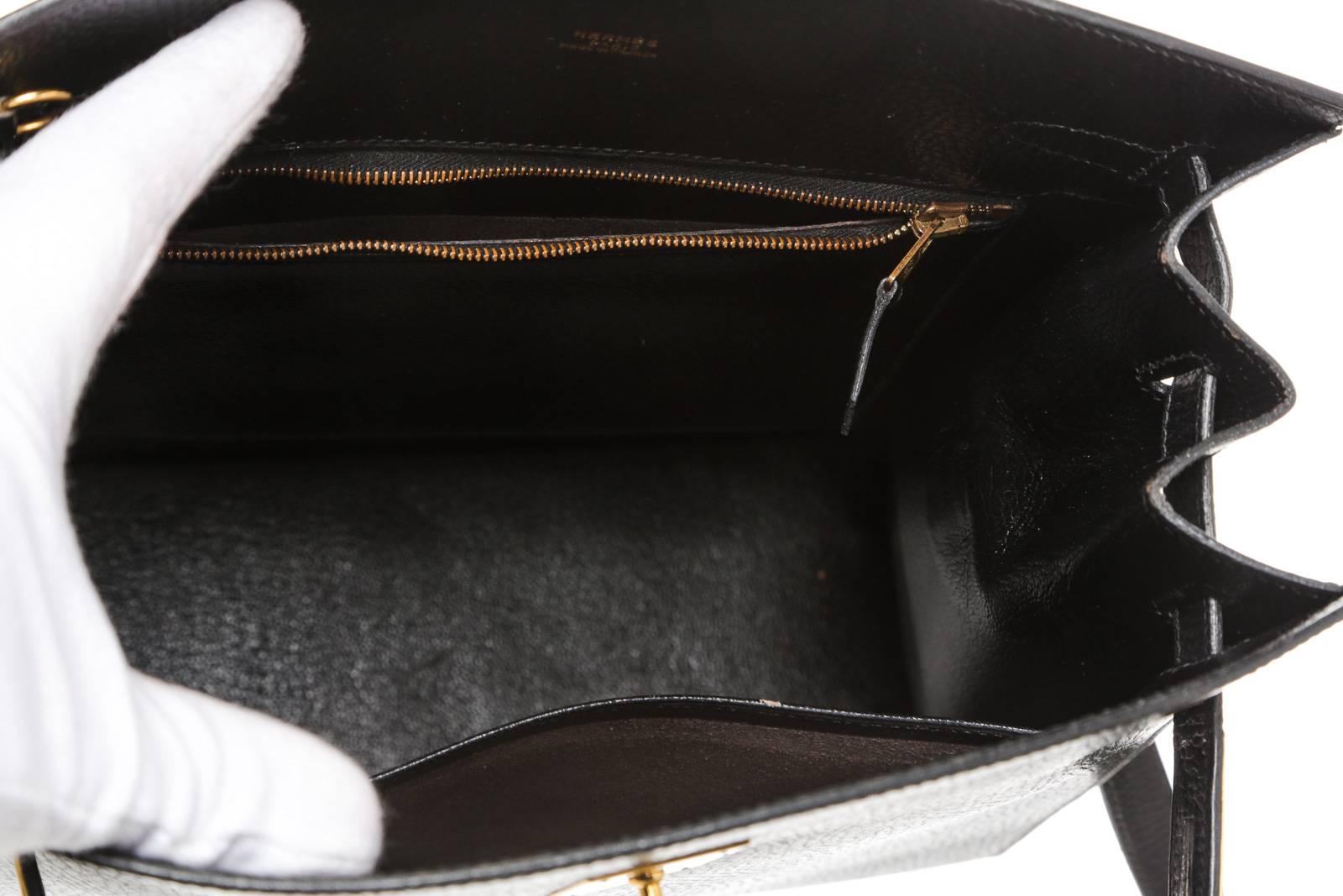 Hermes Black Togo Leather So Kelly Shoulder Handbag For Sale 4