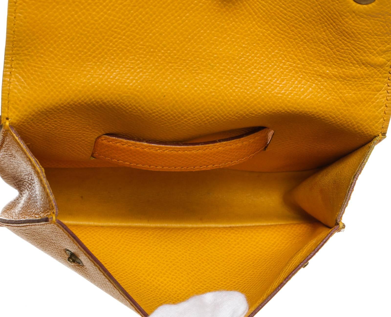 Women's Hermes Yellow Epsom Leather Flap Waist Bag