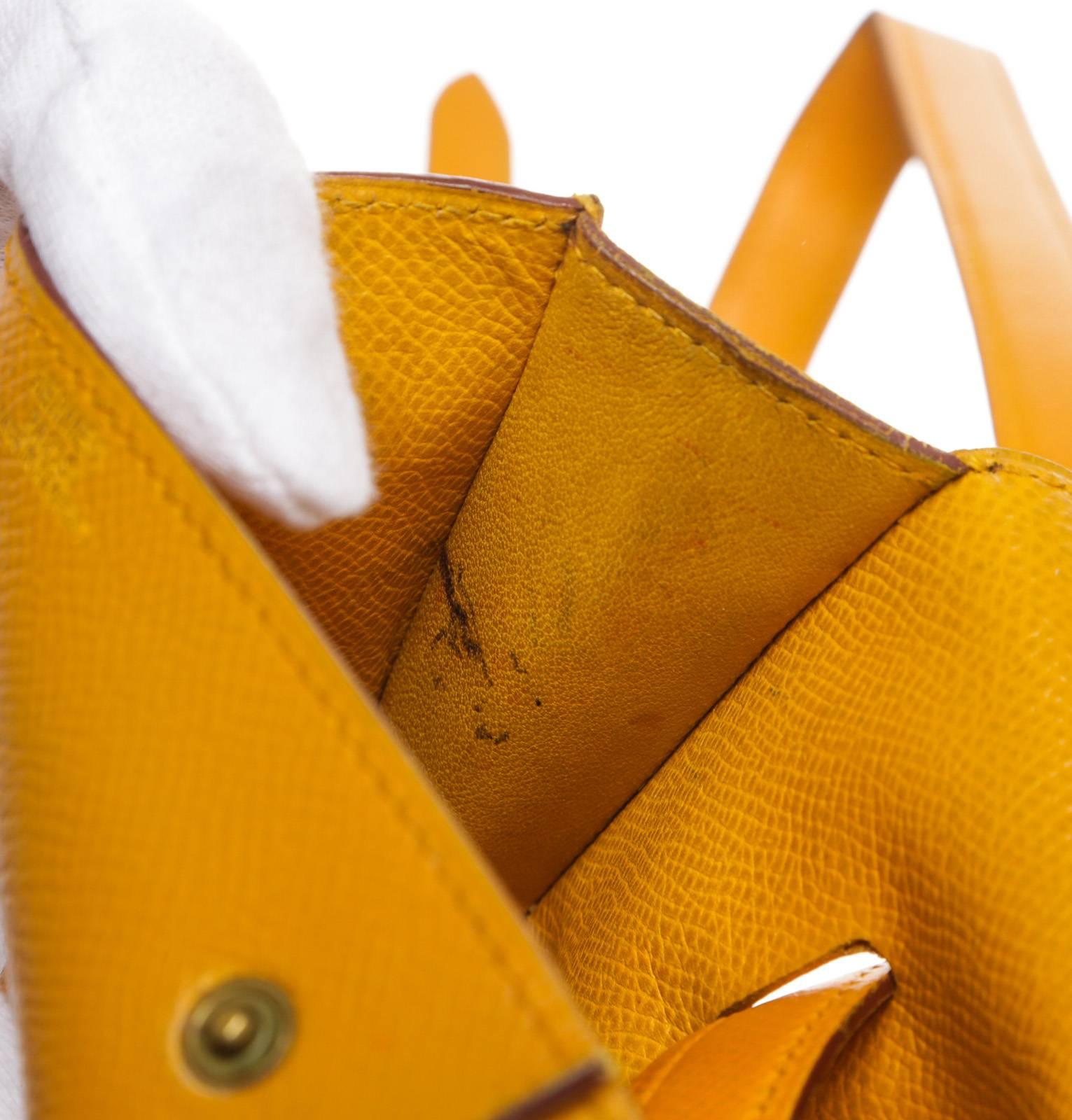 Hermes Yellow Epsom Leather Flap Waist Bag 1