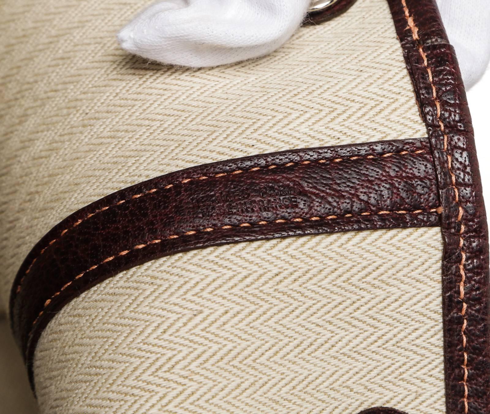 Hermes Brown Amazonia Garden Party Tote Handbag 5