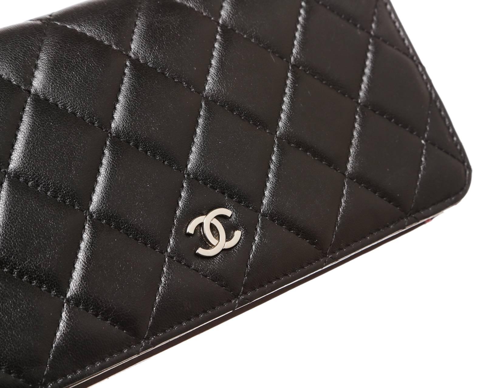 Chanel Black Quilted Lambskin CC Wallet  For Sale 3