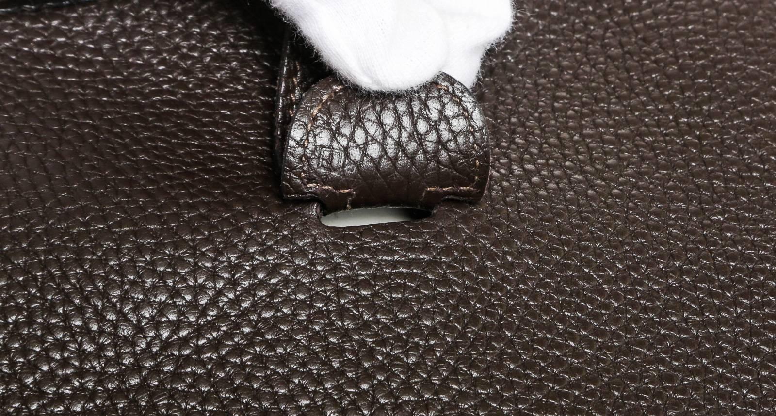 Hermes Cafe Leather Evelyne Shoulder Handbag 3