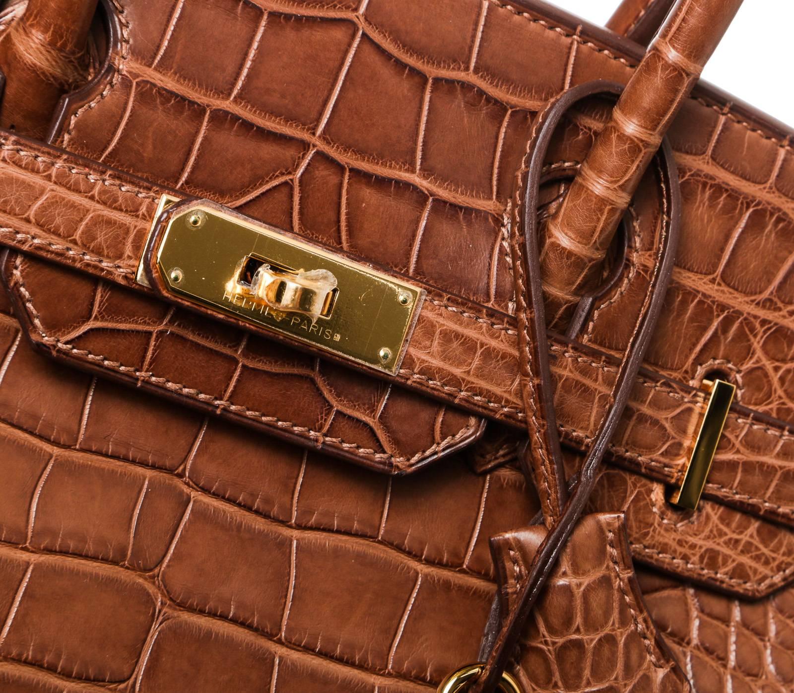 Hermes Fauve Alligator 30cm Birkin Handbag GHW 6
