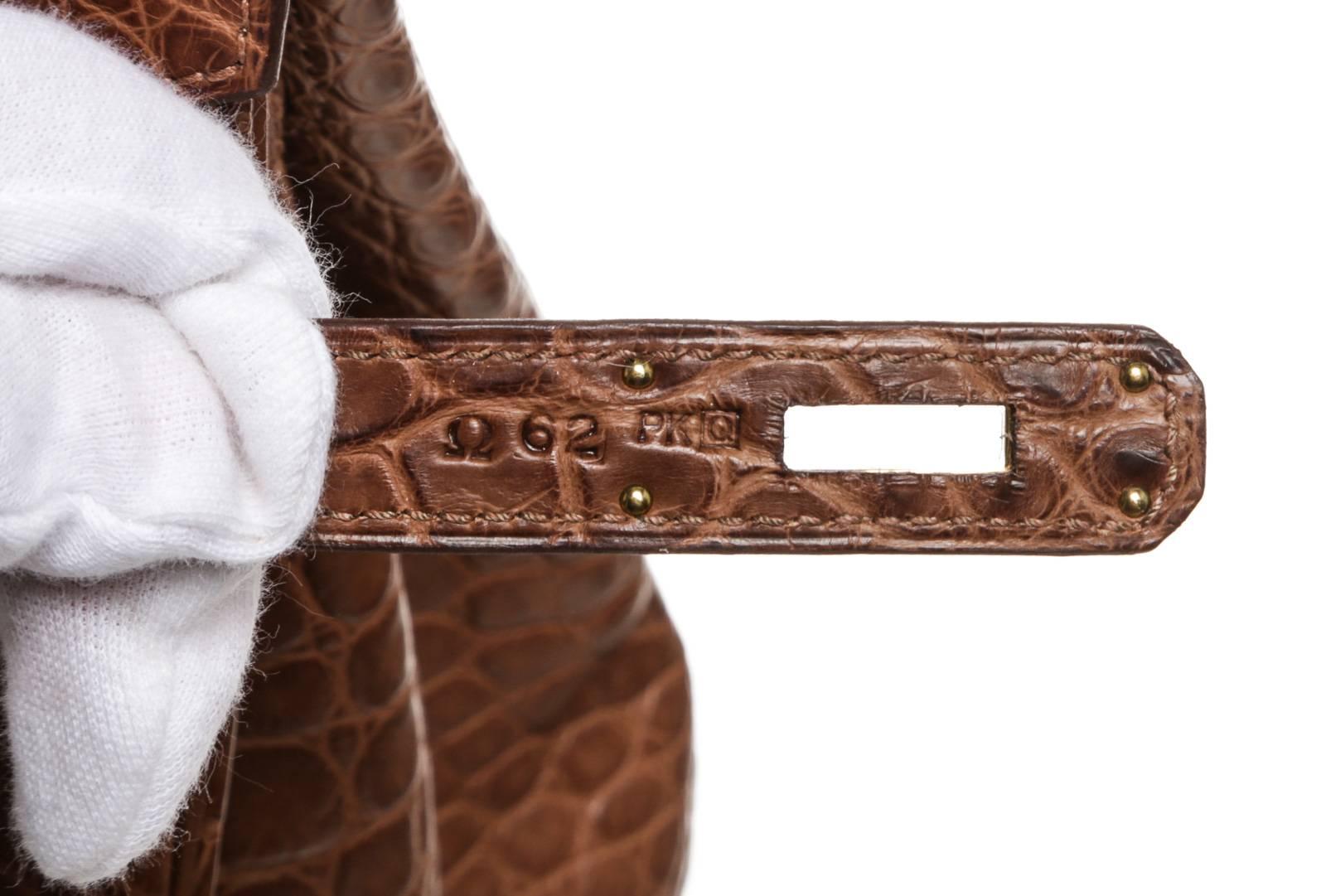 Hermes Fauve Alligator 30cm Birkin Handbag GHW 3