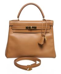 Hermes Gold Epsom Leather 28cm Kelly Handbag GHW