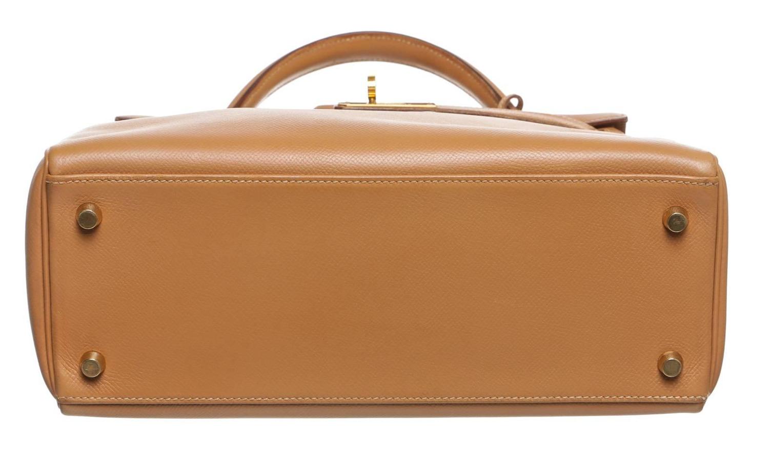 hermes gold leather handbag kelly