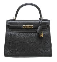 Hermes Prunoir Togo Leather 28cm Kelly Handbag GHW