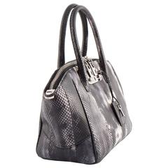 VBH Brera 26cm Black & White Hand-Painted Ayer Snake Top Handle Tote