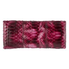 VBH D3 Shiny Cabernet Handpainted Python Clutch