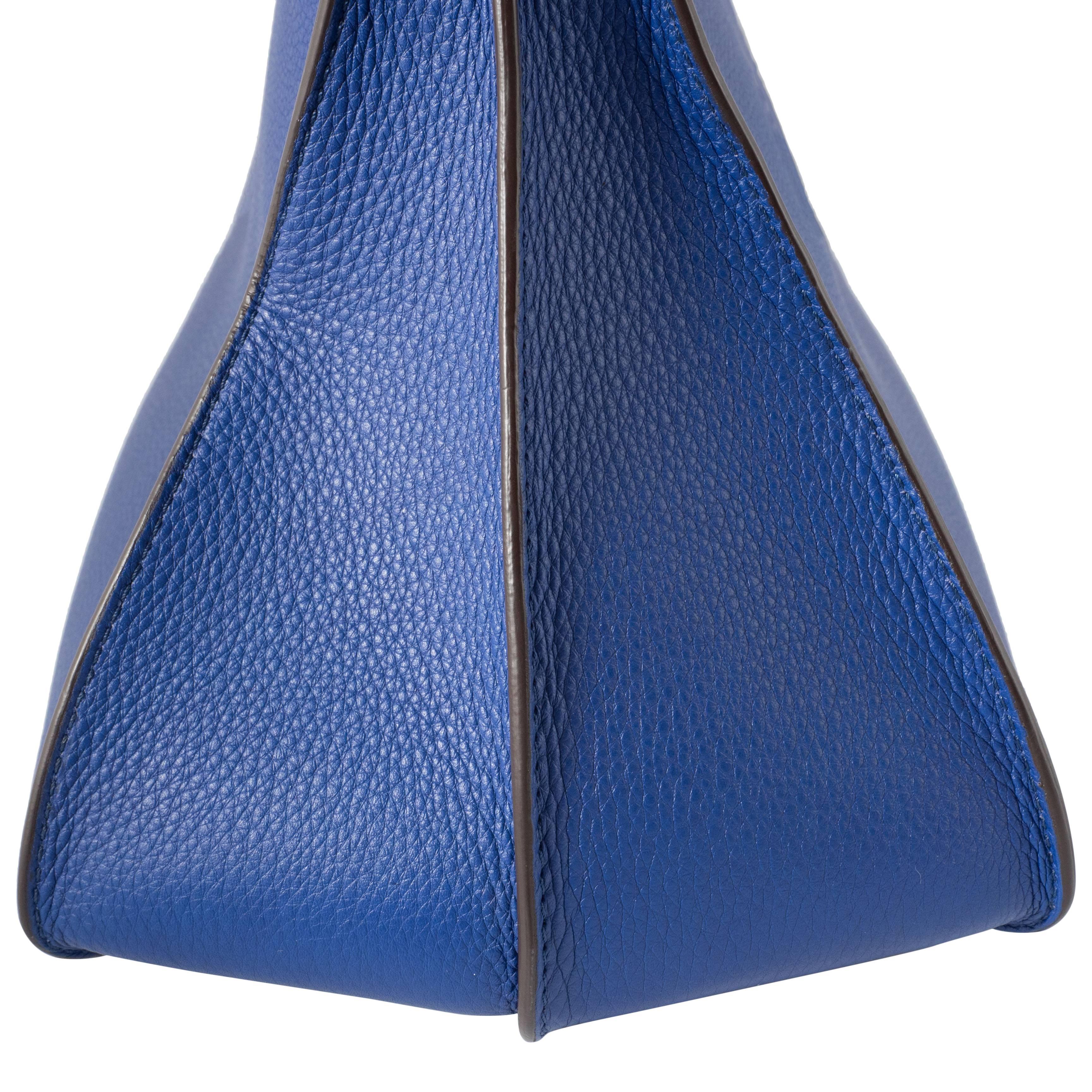 VBH Trevi 36cm Tanzanite Vitello Calfskin Top Handle Bag For Sale 1