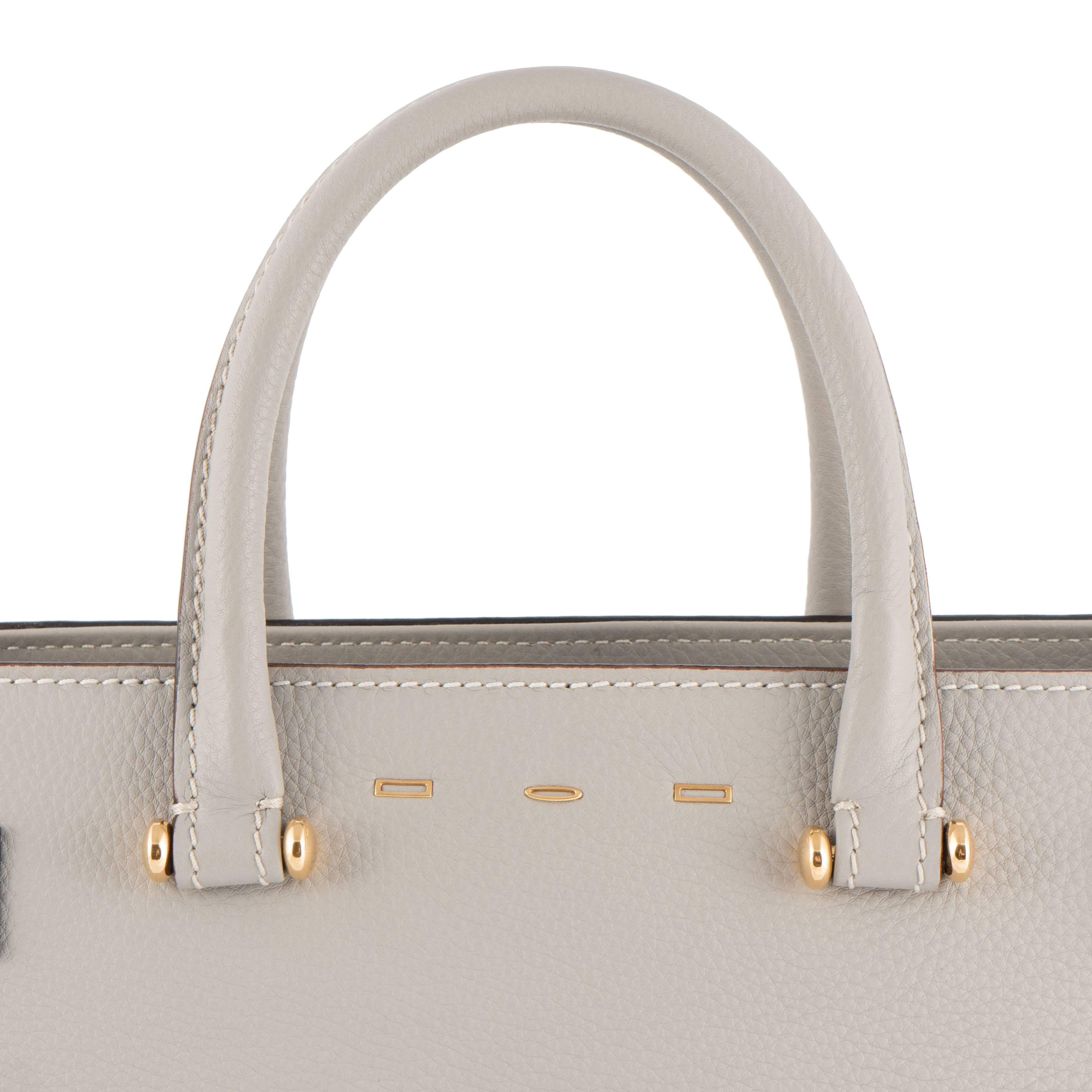 VBH Boulevard 32 CM Pearl Vitello Calfskin Top Handle Tote In New Condition For Sale In New York, NY