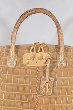 VBH Iconic Brera 40cm Shiny Hickory Alligator Top Handle Tote