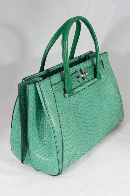 VBH Madison 32cm Jungle Python and Lizard Top Handle Tote In New Condition For Sale In New York, NY