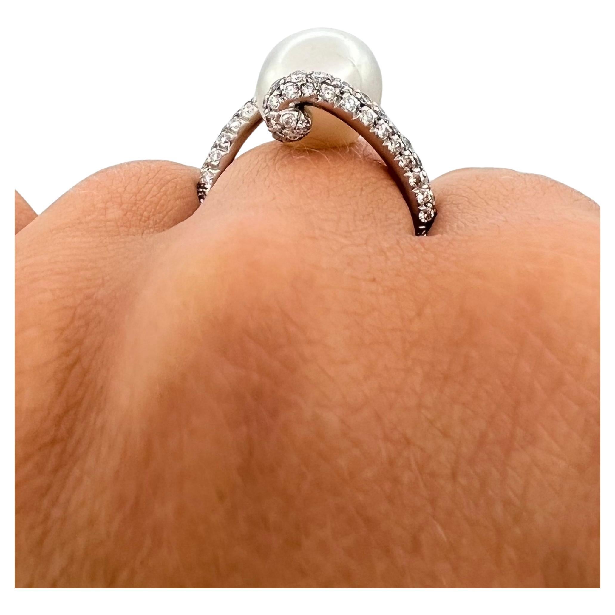 mikimoto 18k white gold diam...