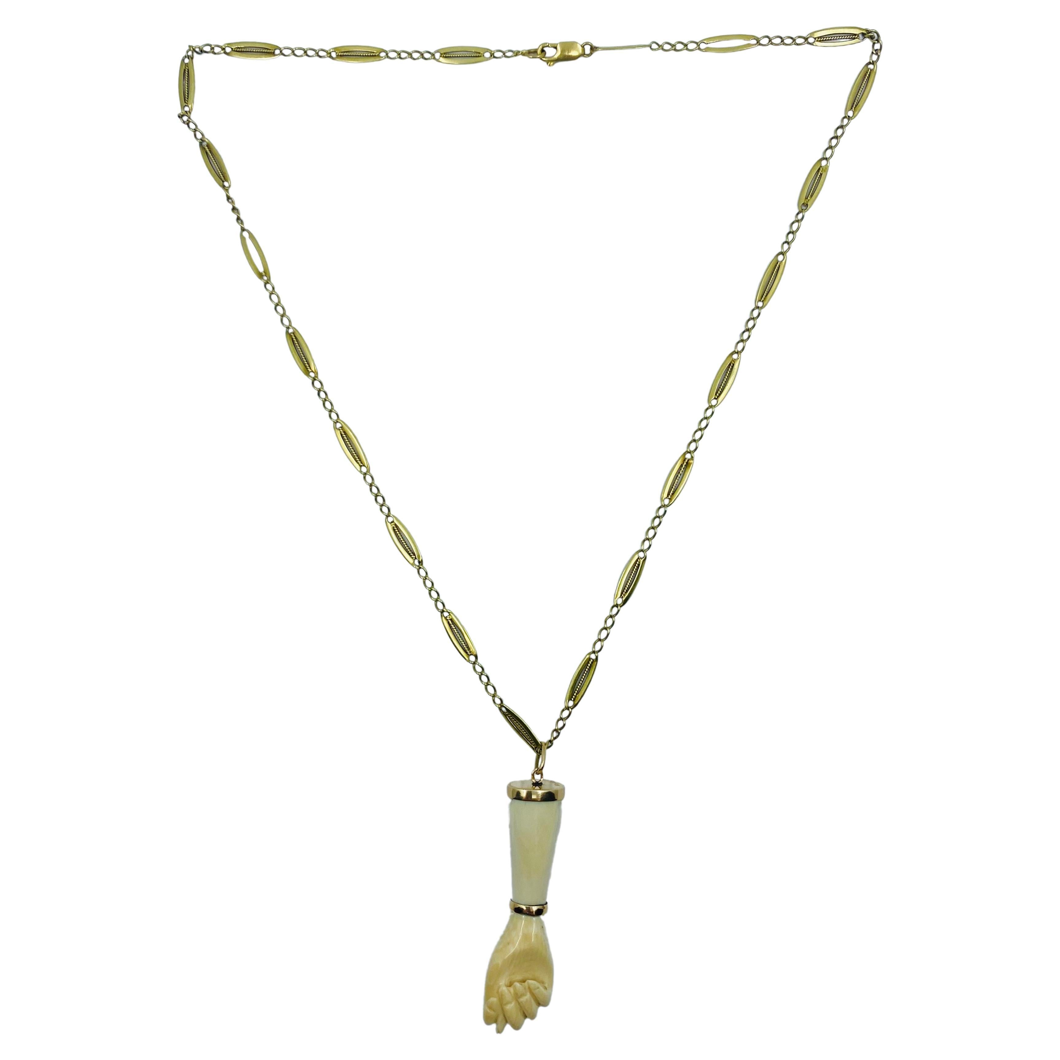 Vintage Figa Pendant Necklace 3