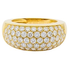 Van Cleef & Arpels Bague dôme en or avec diamants pavés