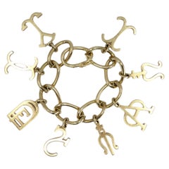 Cartier 14k Gold Charm Bracelet