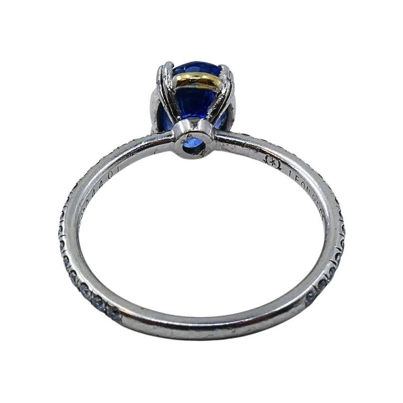 Platin Saphir Diamant Ring Vintage By im Angebot 1