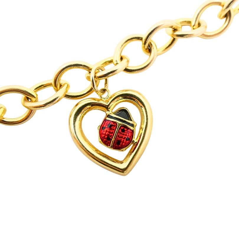 Pulsera de eslabones de oro de 14k Joyas de época en venta 1
