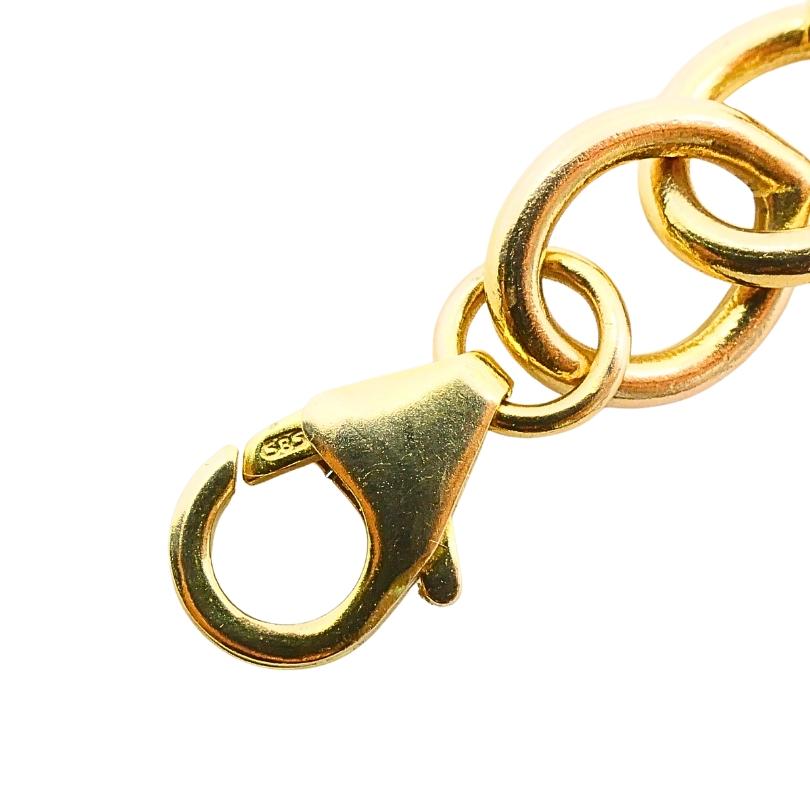 Pulsera de eslabones de oro de 14k Joyas de época en venta 5