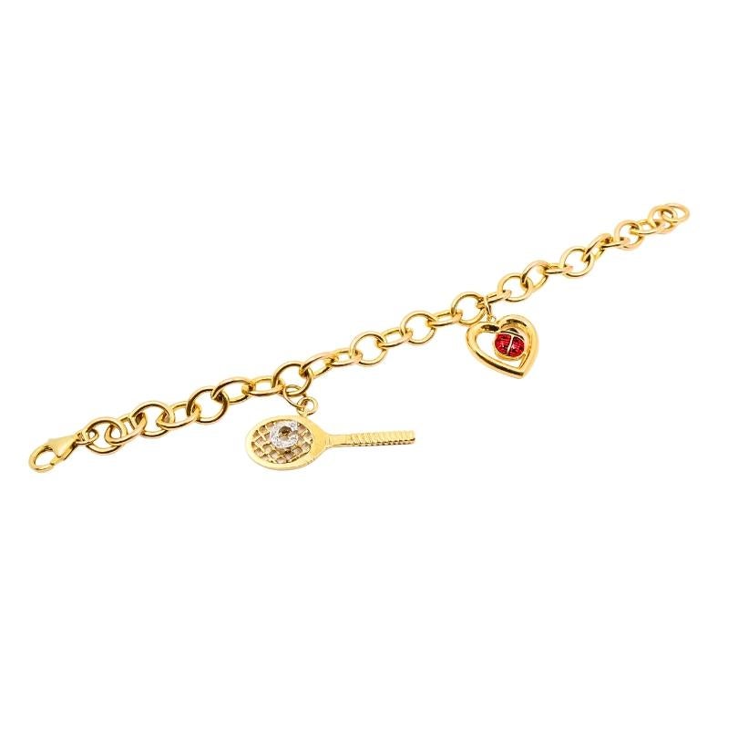 De las mujeres Pulsera de eslabones de oro de 14k Joyas de época en venta