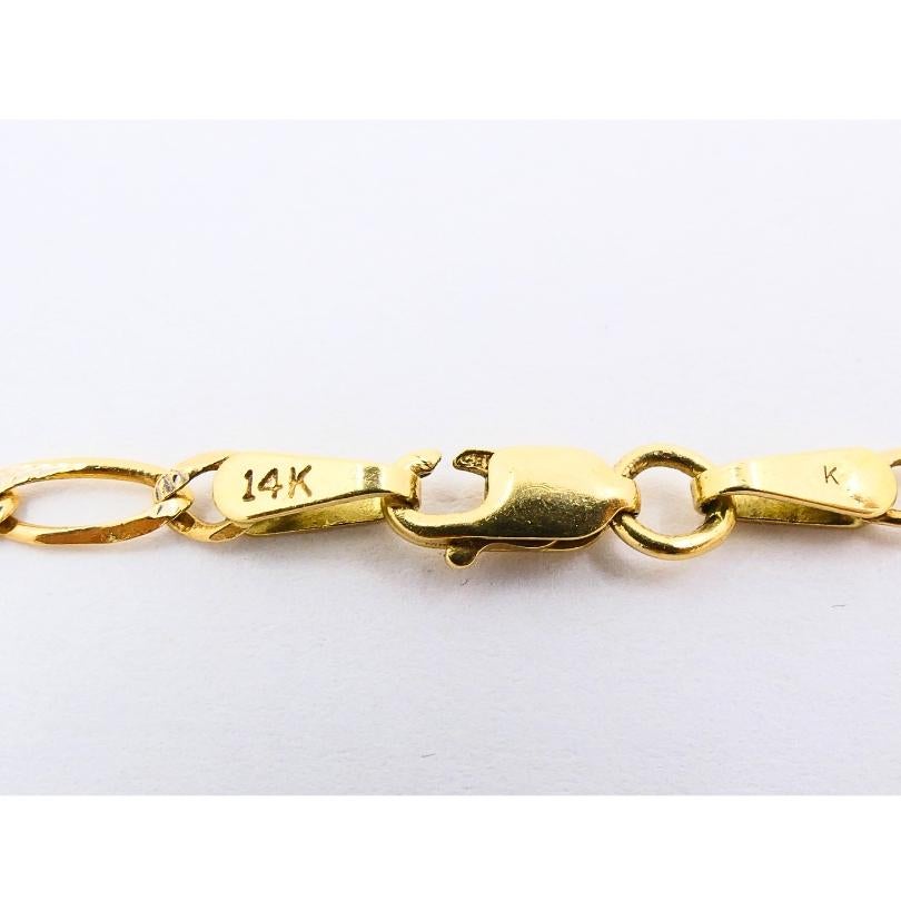 Oro 14K  Collana con ciondolo a forma di trifoglio in vendita 4