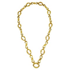 Vintage Wander 18k gehämmert Gold Cabrio Halskette