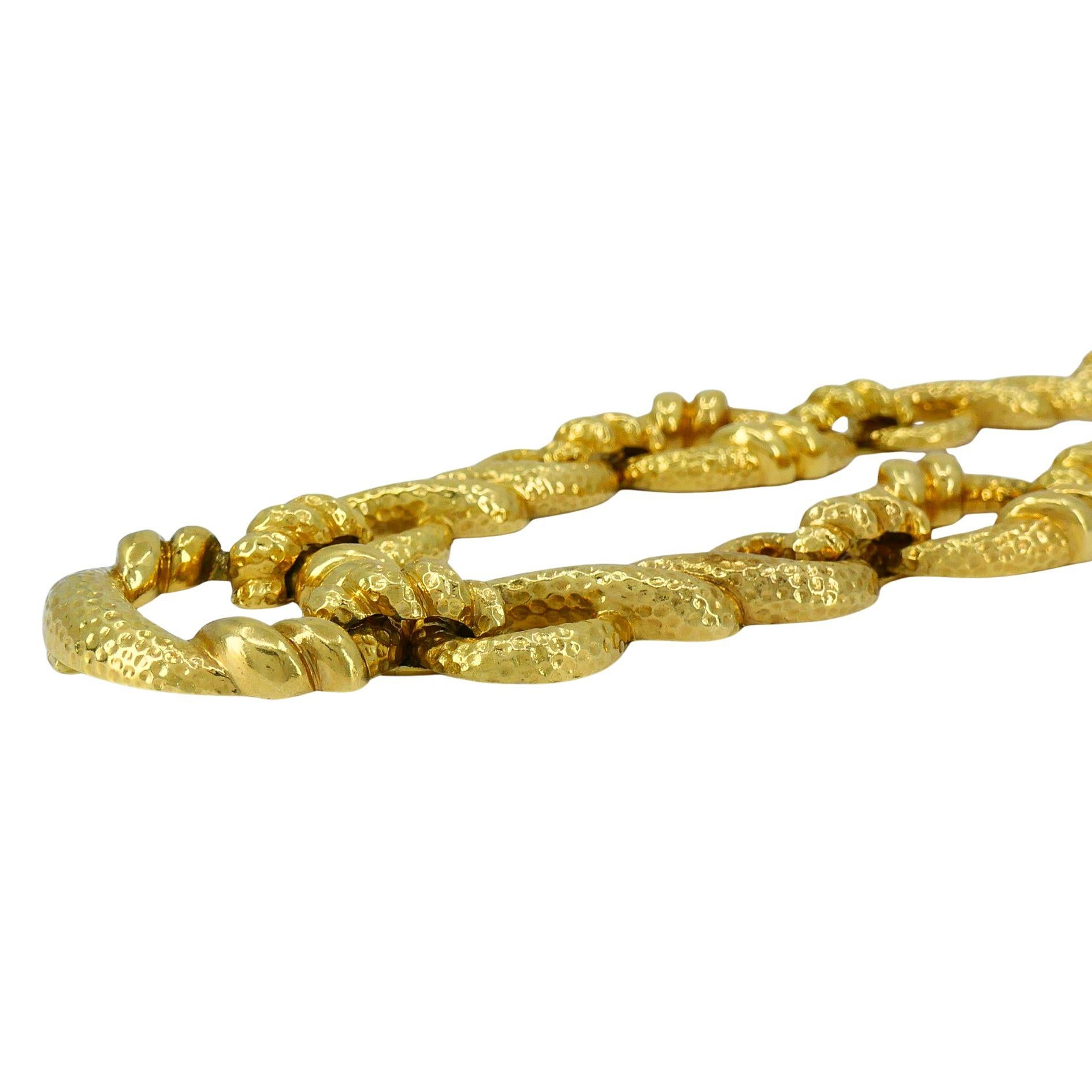 Vintage Wander Collier convertible en or martelé 18k en vente 5