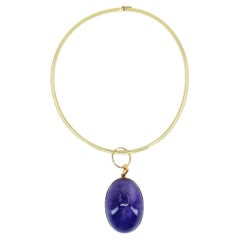 Vintage Gold Amethyst Pendant Necklace