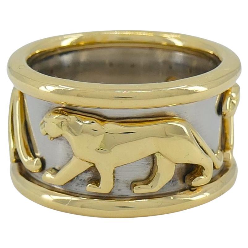 Vintage Panthère de Cartier Bague en or 18k Steele en vente