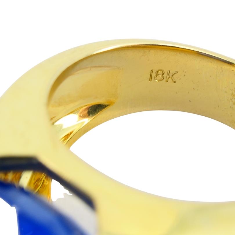 Bague en or 18 carats saphir naturel de Birmanie Rapport GIA en vente 3