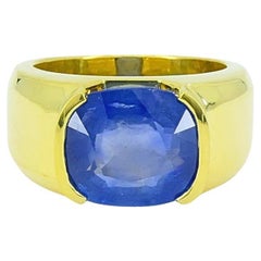 Burma natürlichen Saphir 18K Gold Ring GIA Bericht