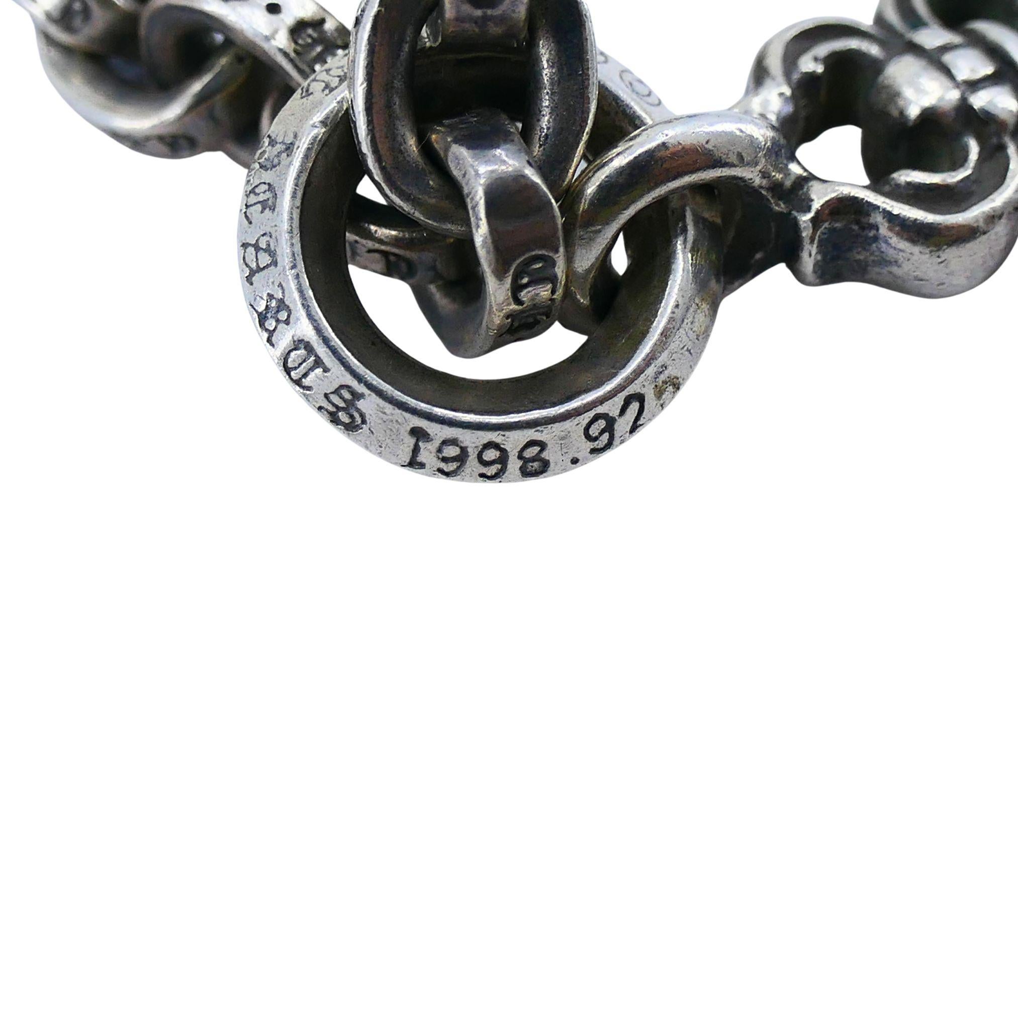 Collana con ciondolo a catena in argento sterling Chrome Hearts in vendita 3