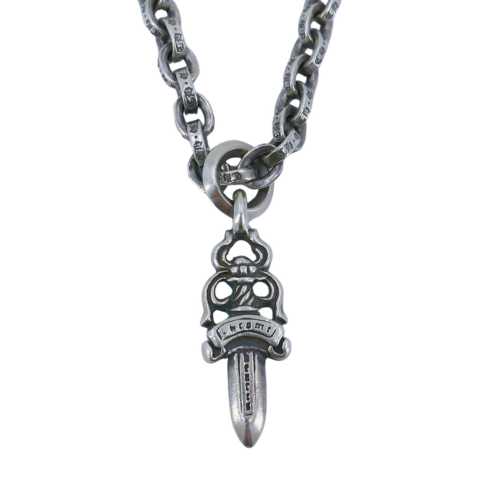 da uomo o donna Collana con ciondolo a catena in argento sterling Chrome Hearts in vendita