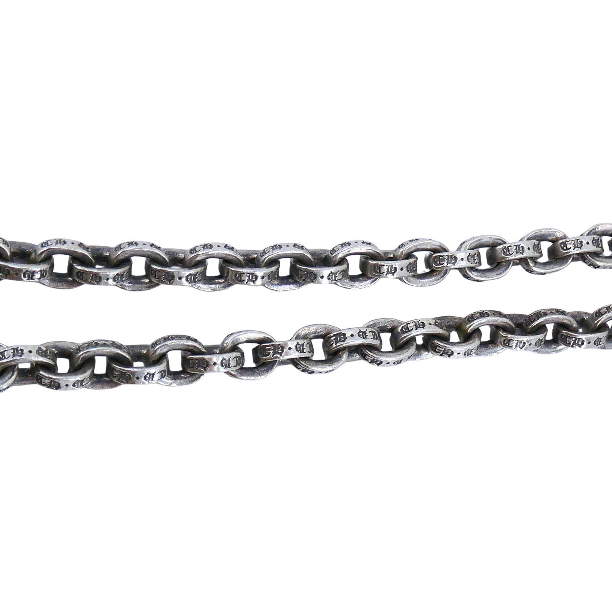 Collana con ciondolo a catena in argento sterling Chrome Hearts in vendita 6