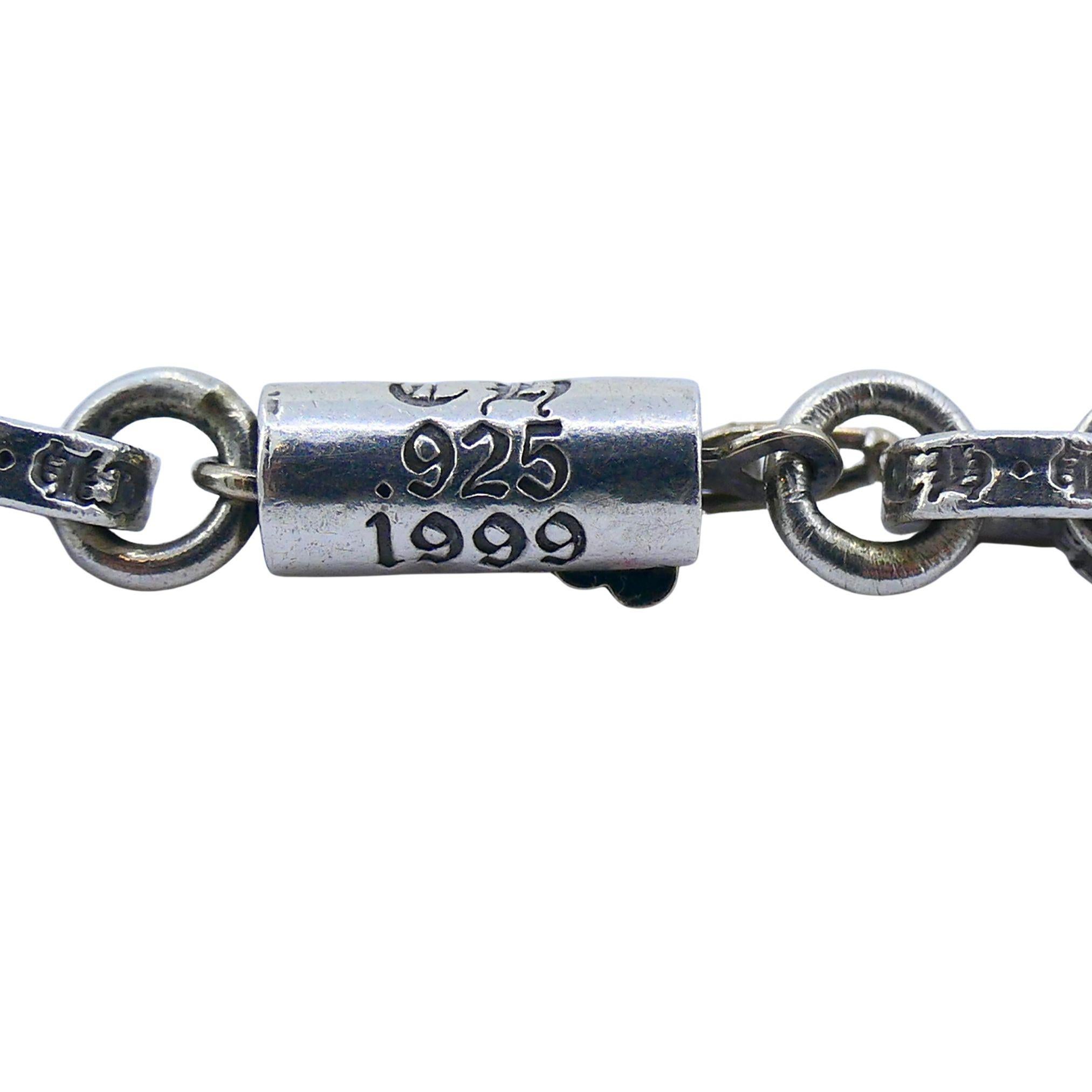Collana con ciondolo a catena in argento sterling Chrome Hearts in vendita 4