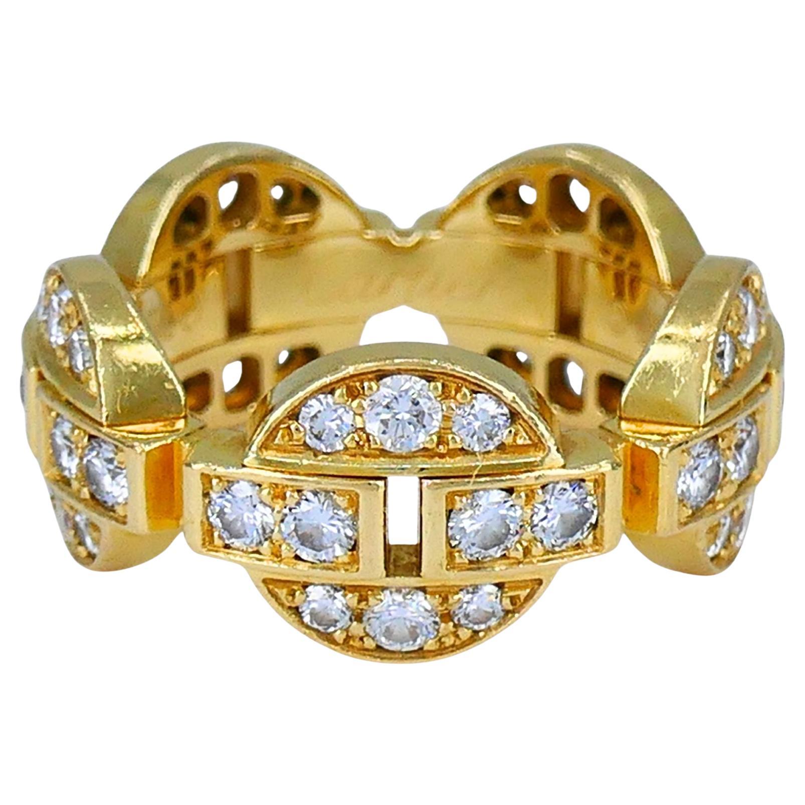 Bague en or 18k à diamants Cartier Maillon